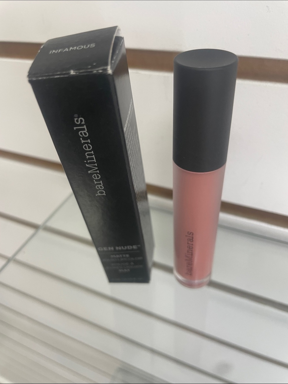 bareMinerals Liquid Lipcolor in Infamous Pink Nude